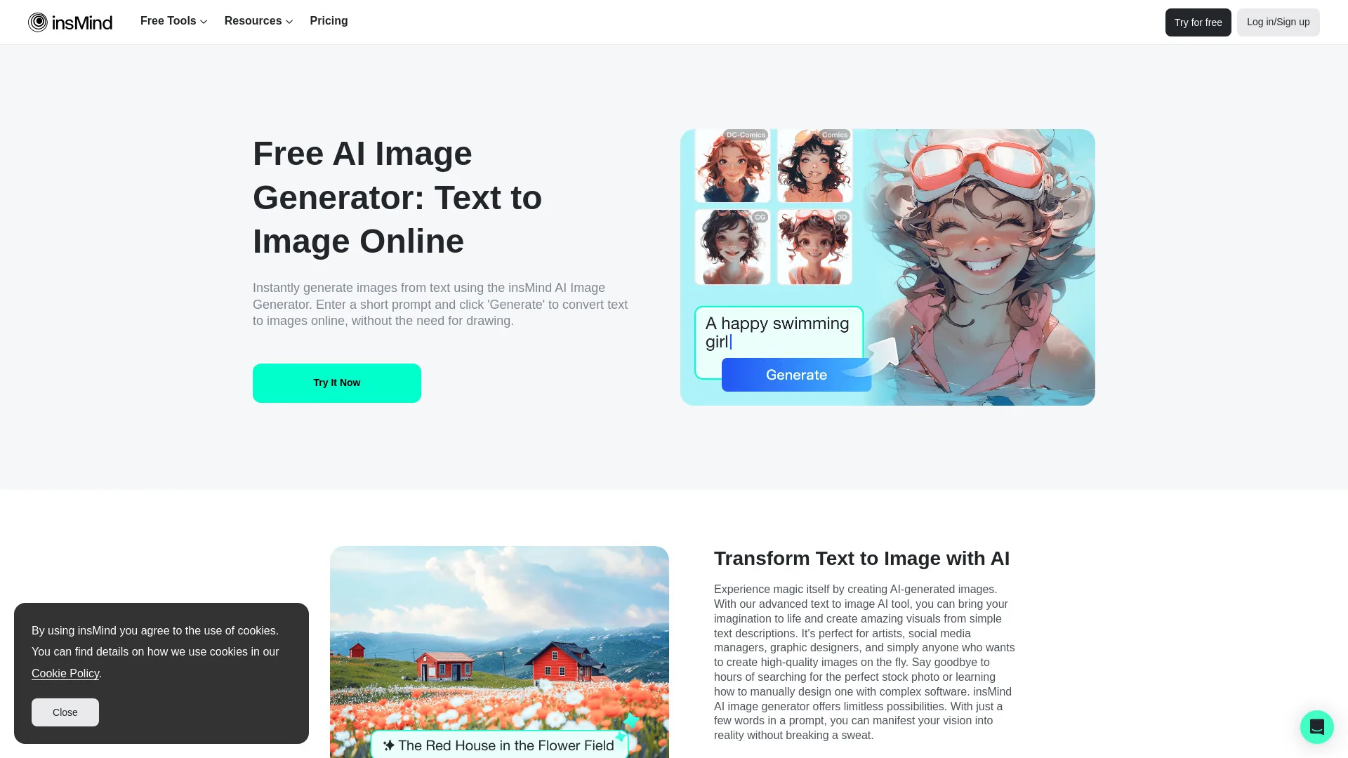 insMind AI Image Generator screenshot