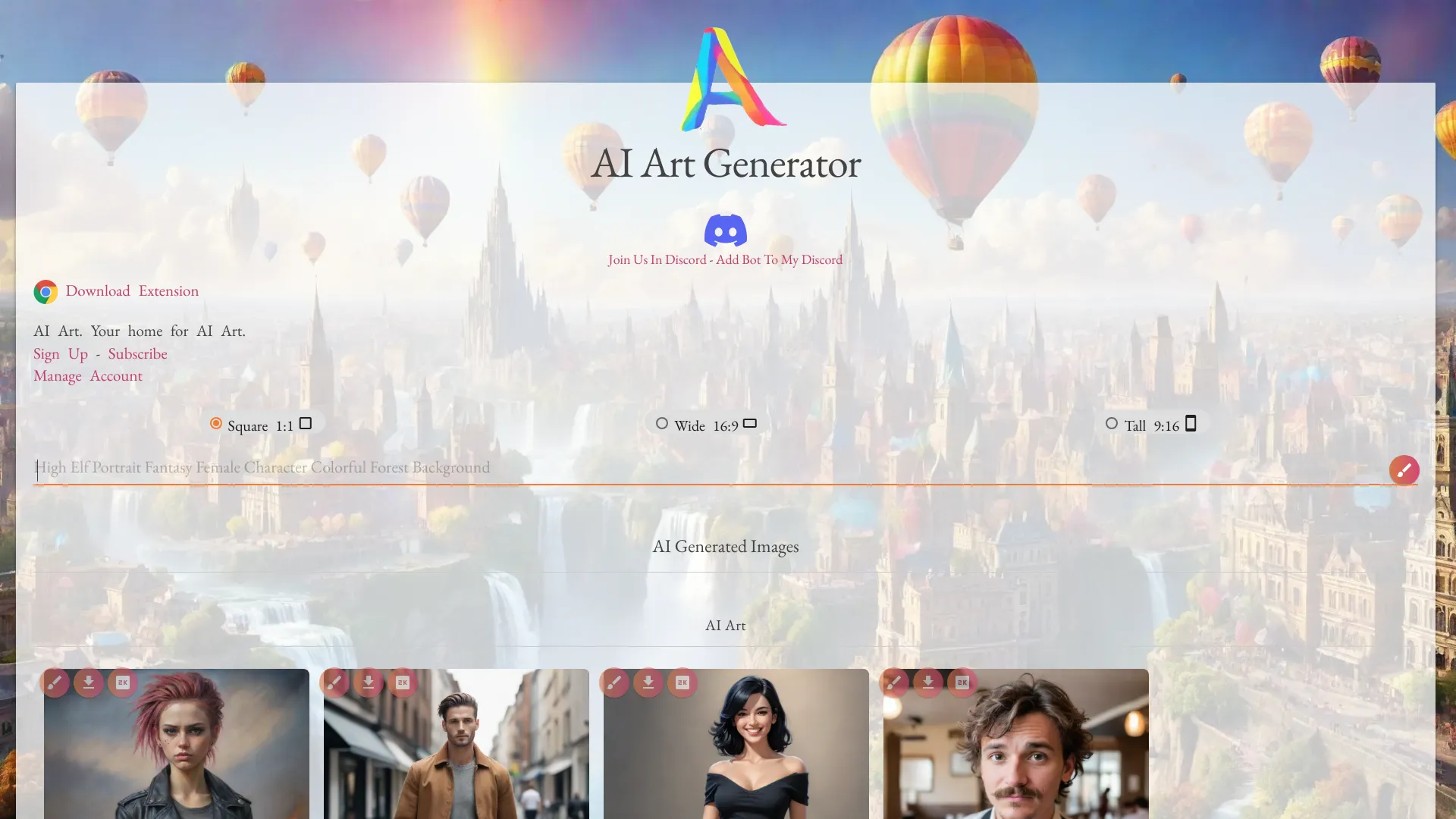 AI Art Generator And AI Art Search Engine screenshot