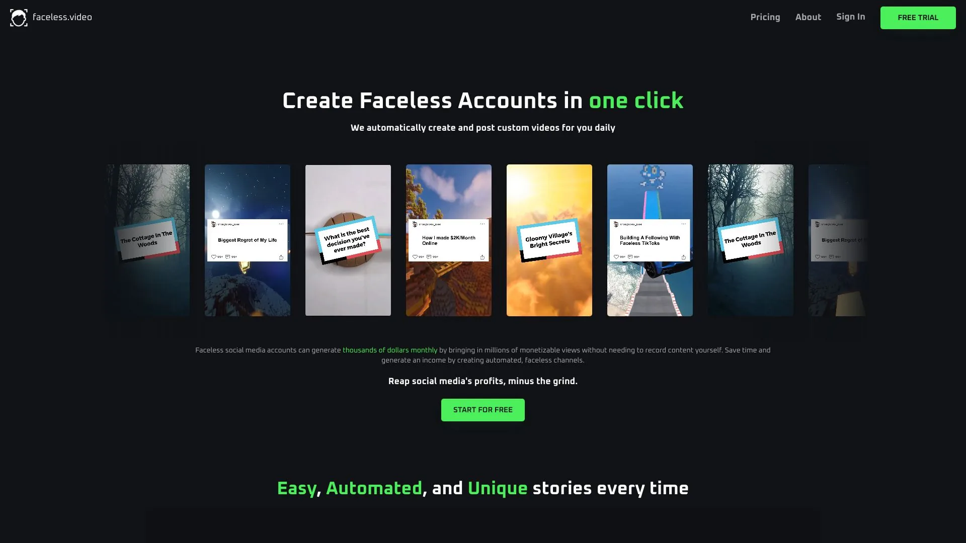 Faceless screenshot