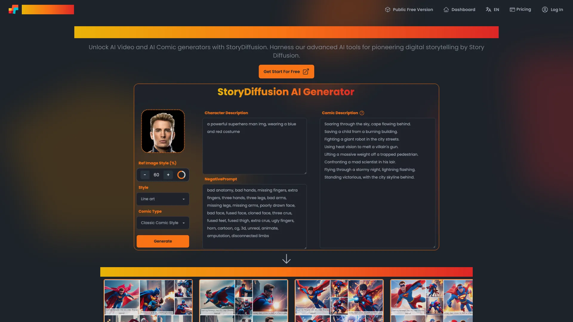 StoryDiffusion screenshot