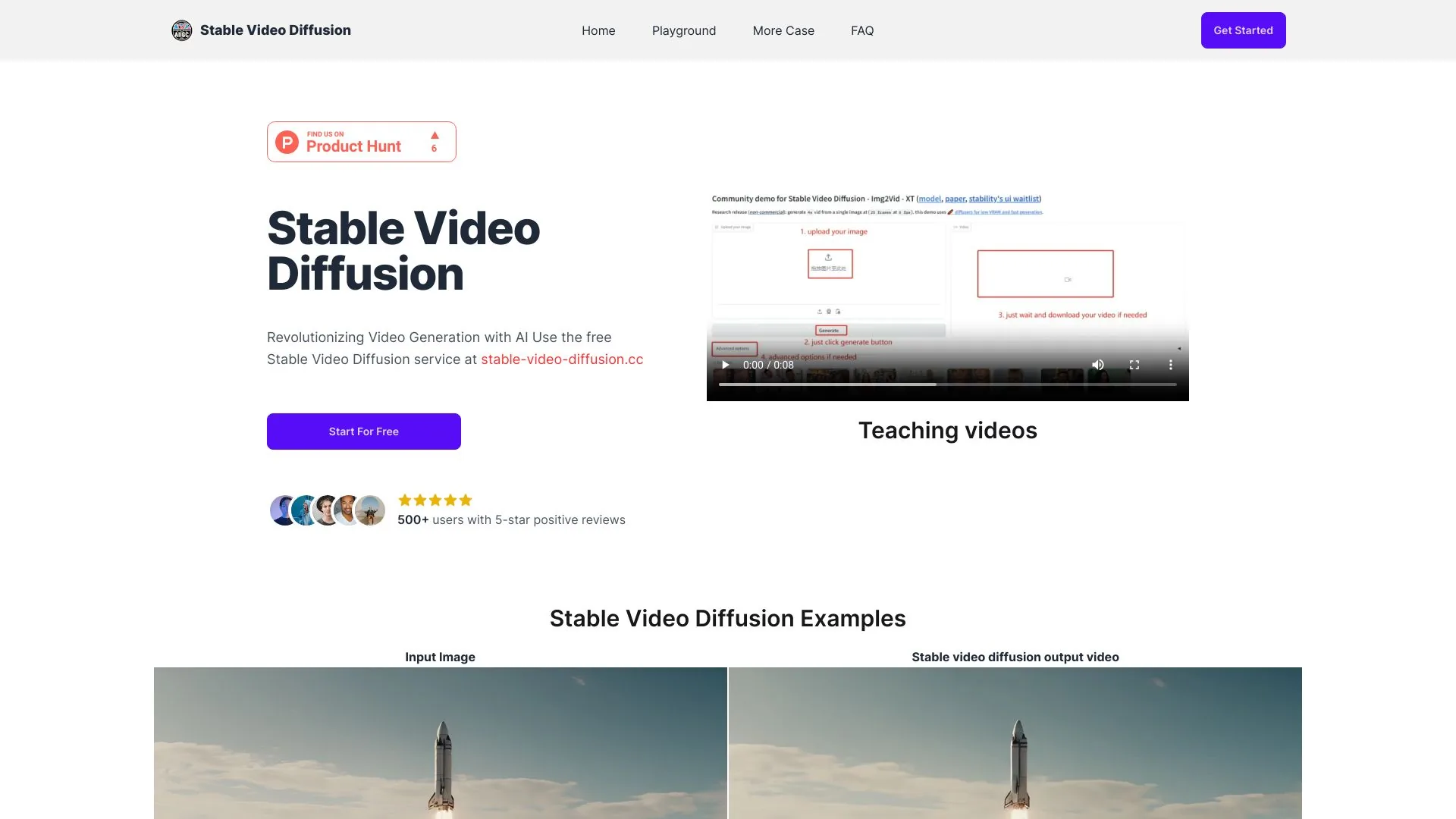 Stable Video Diffusion screenshot