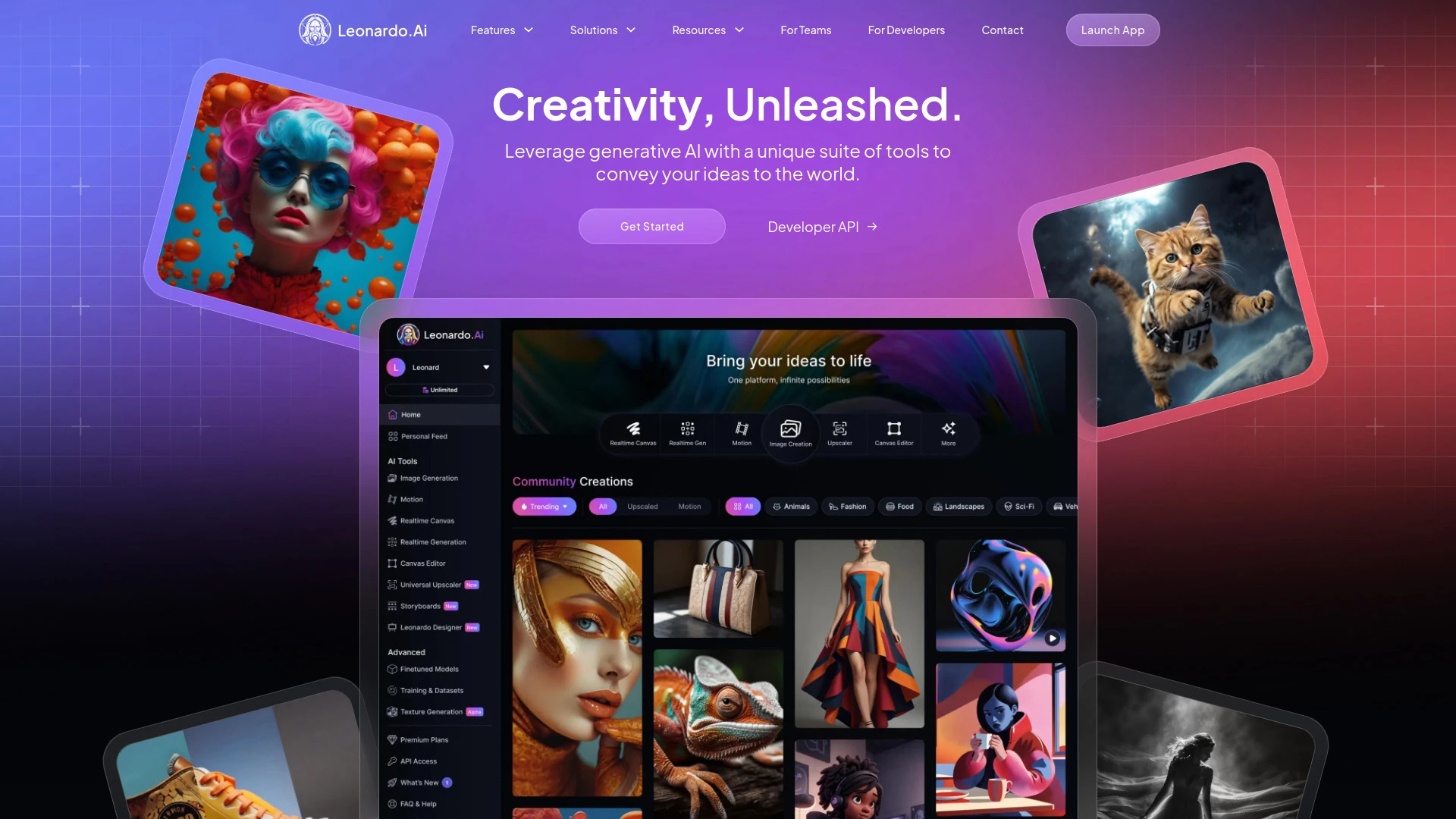 Leonardo AI screenshot