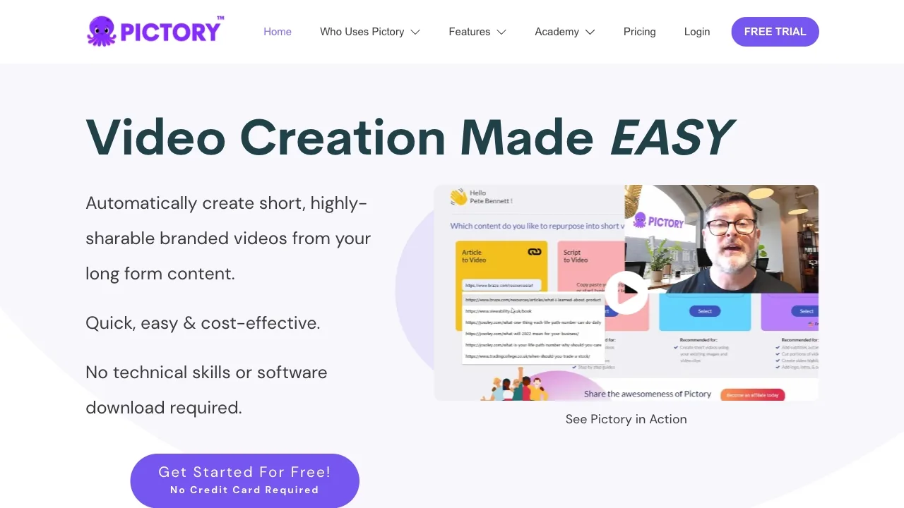 Pictory screenshot