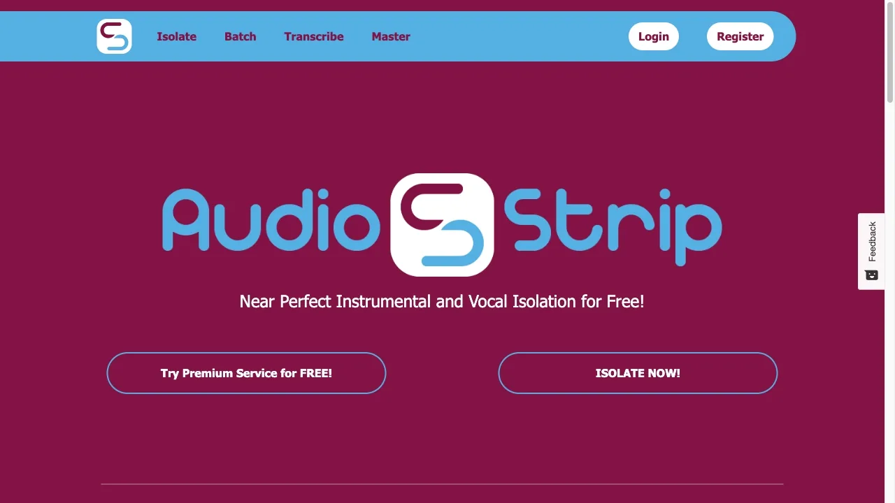 AudioStrip screenshot