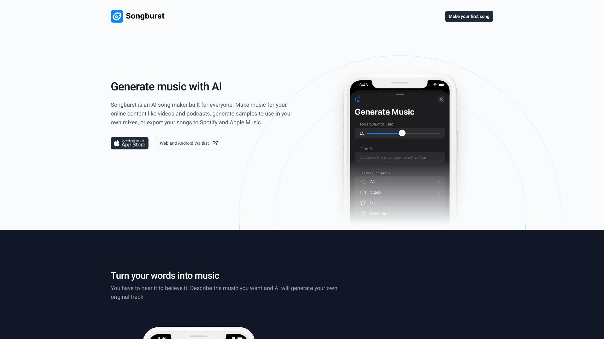 SongBurst screenshot