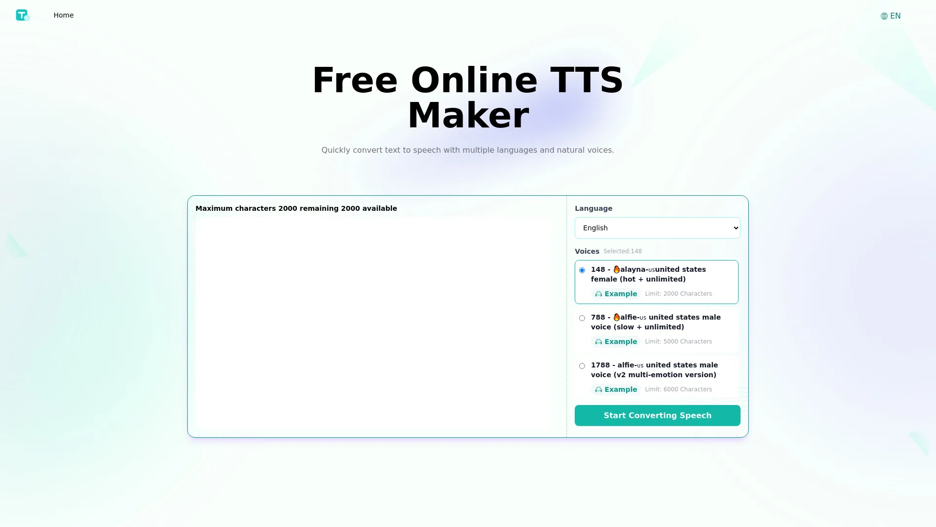 TTSynth.com screenshot