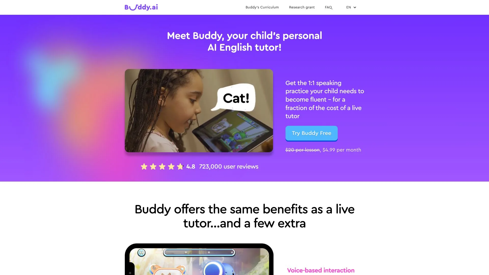 Buddy's Curriculum screenshot