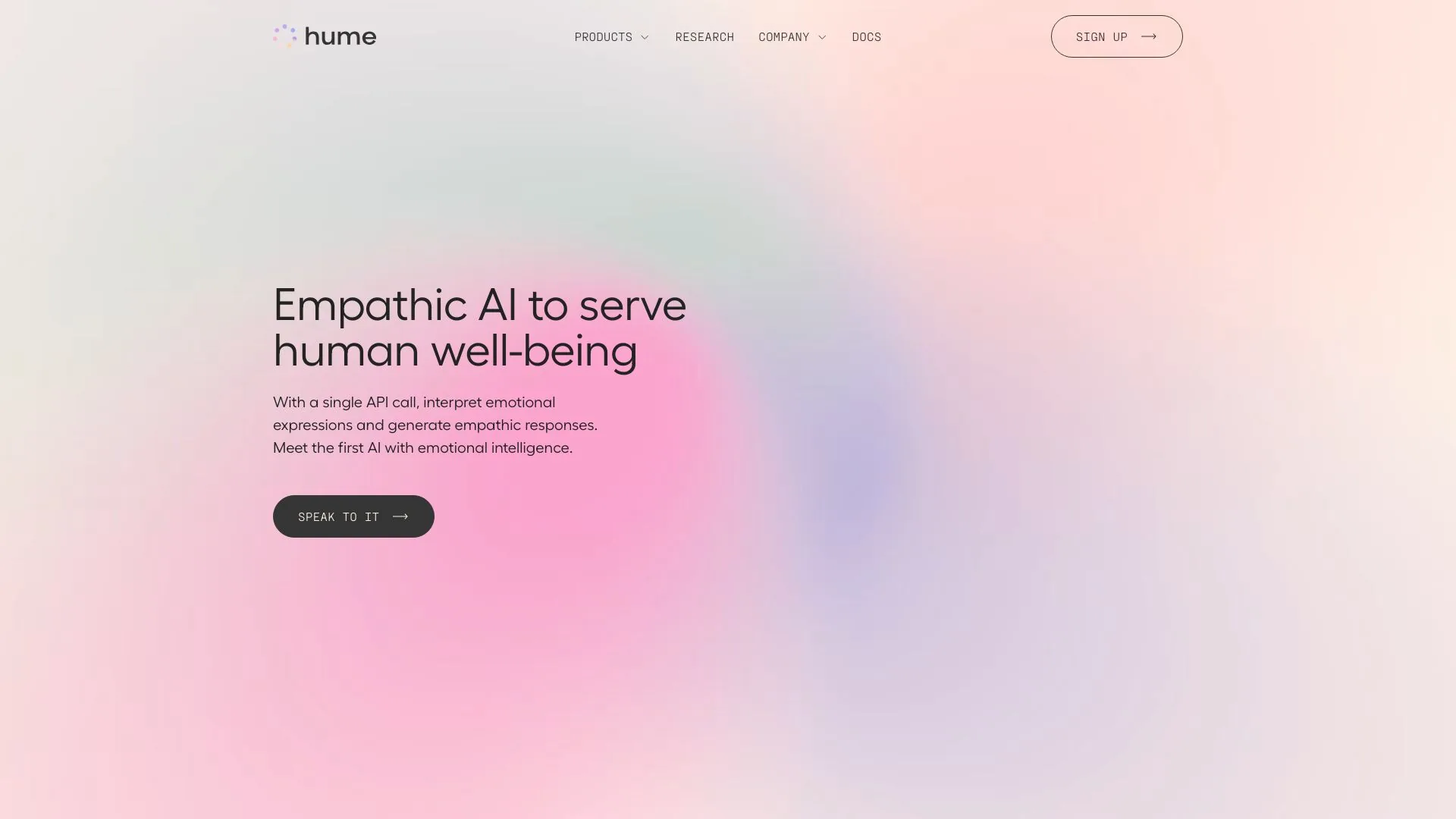 Hume AI screenshot