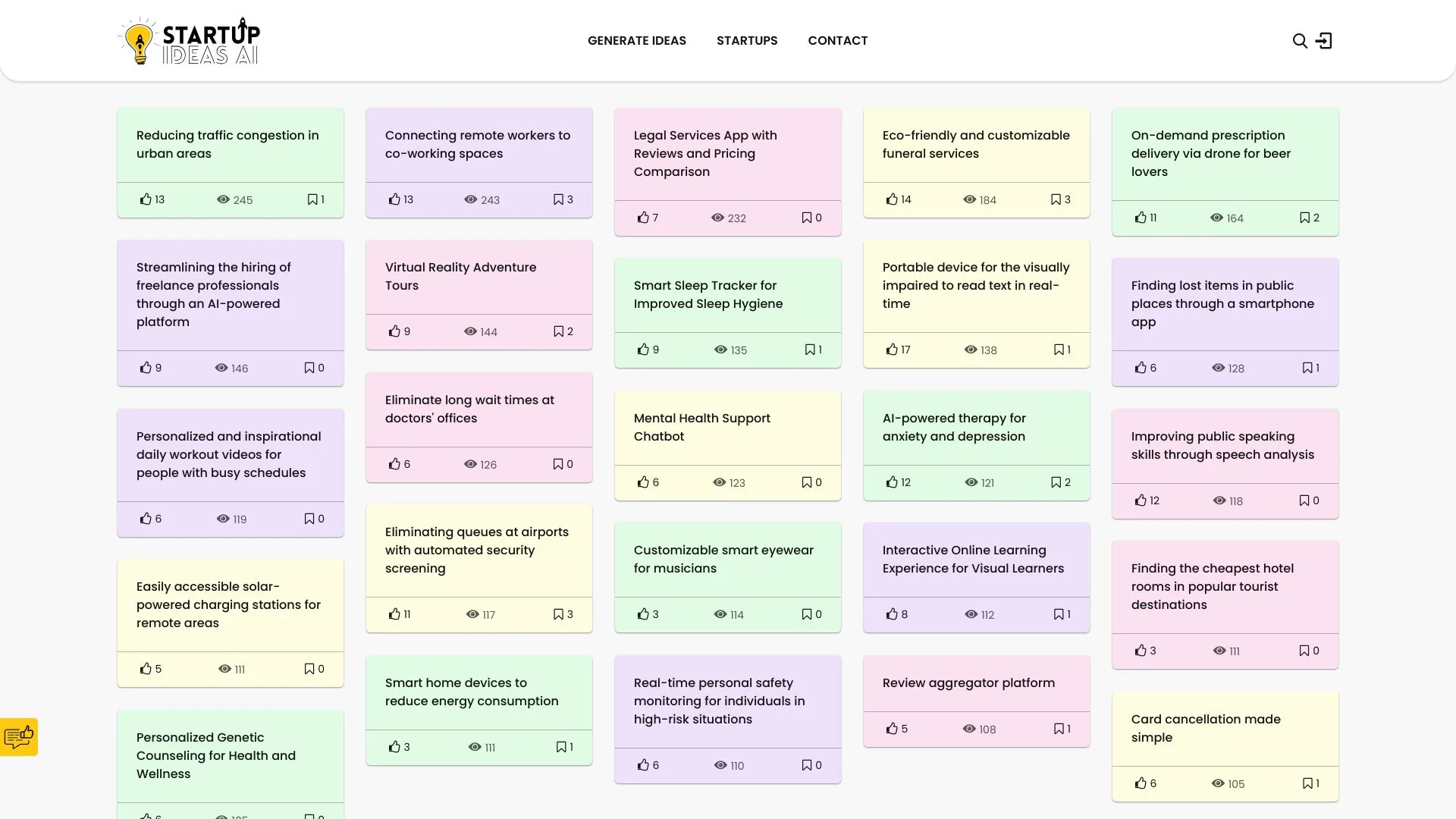 Startup Ideas AI screenshot
