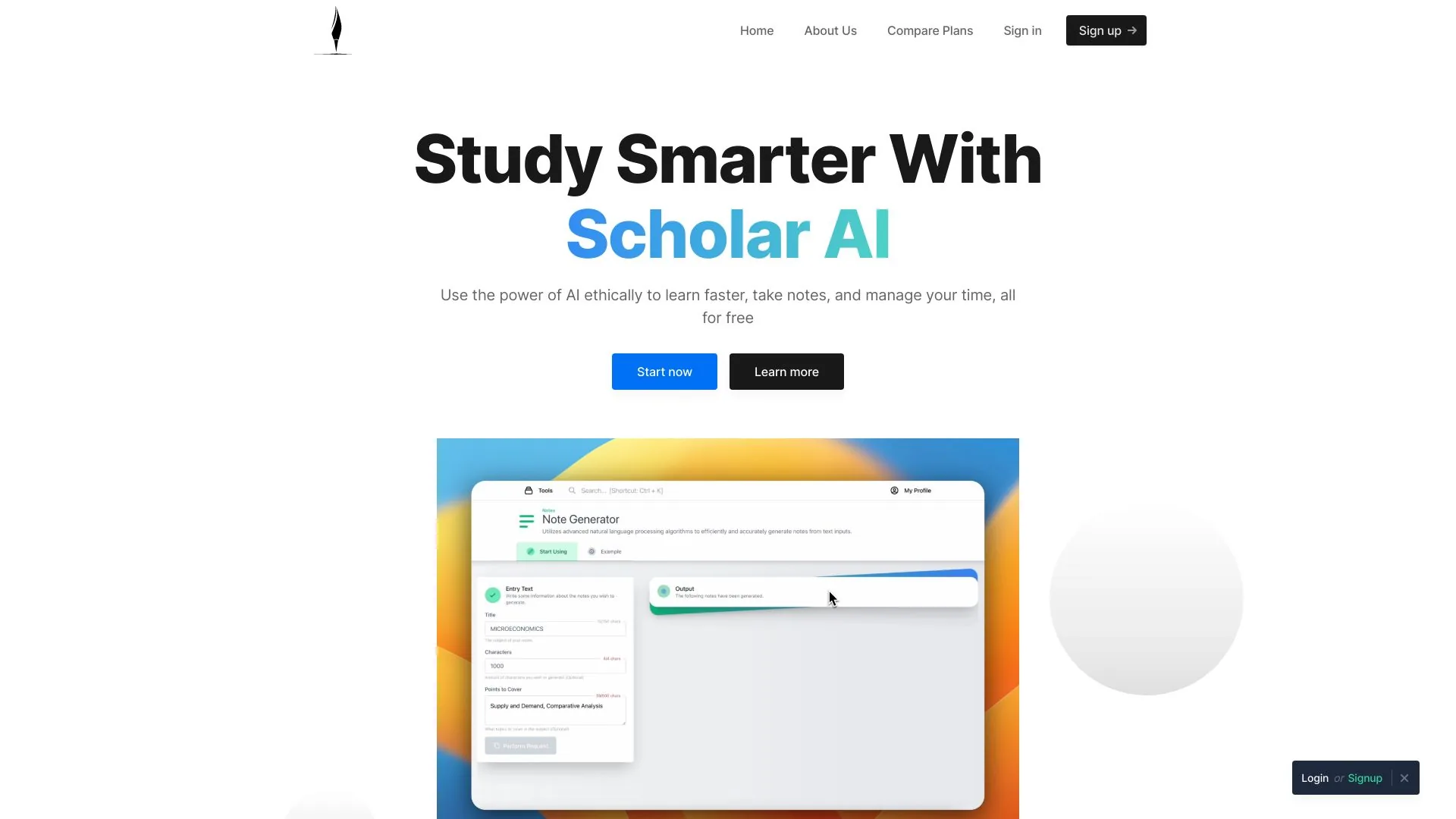 ScholarAI screenshot