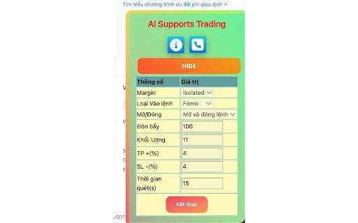 AI Supports Trading Extension screenshot