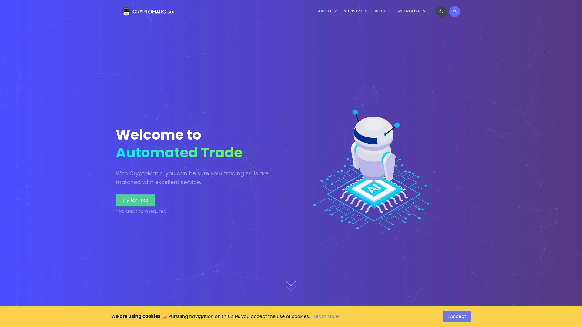Automated Algorithmic Trading - CryptoMatic Bot screenshot