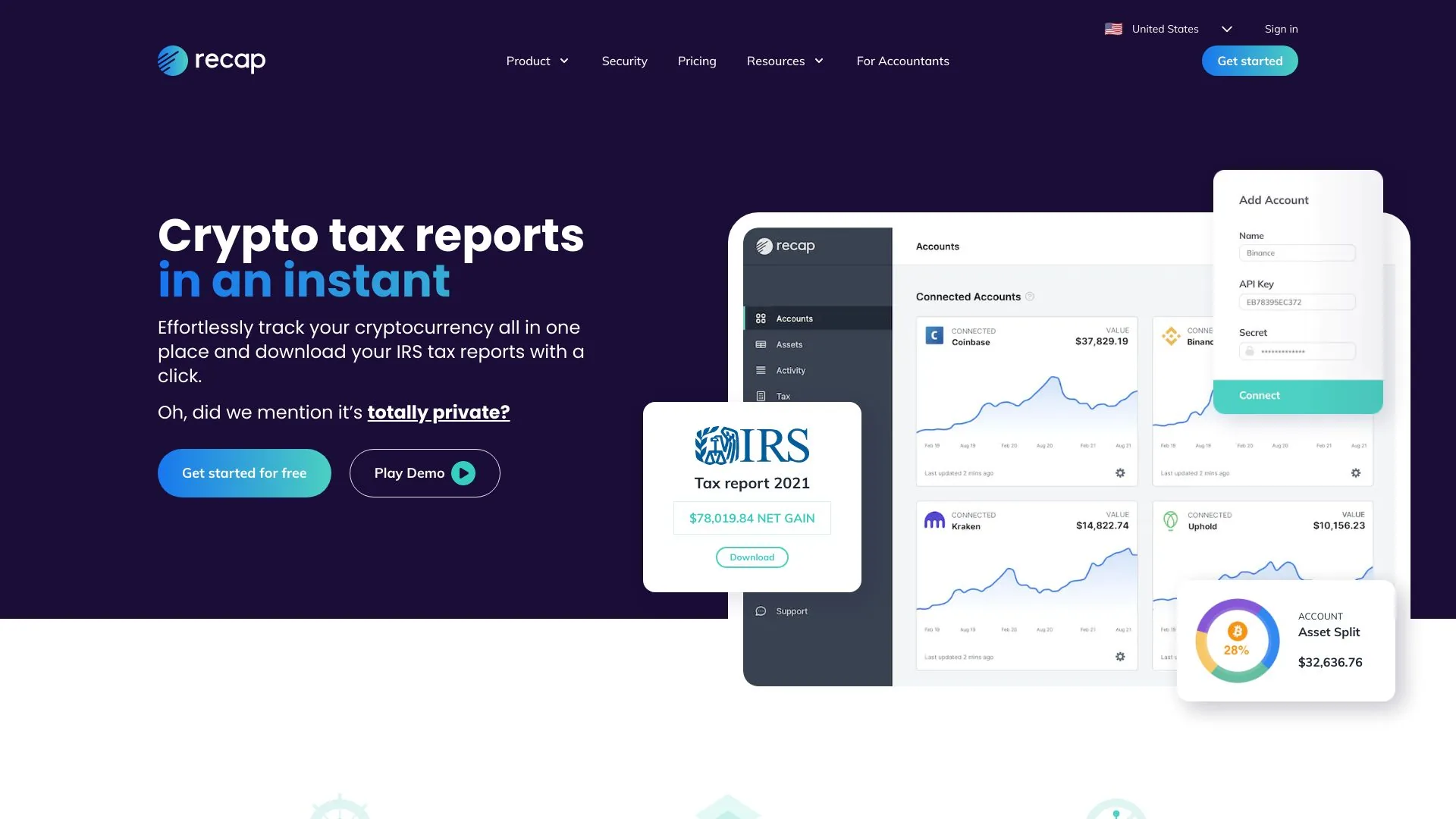 Recap screenshot