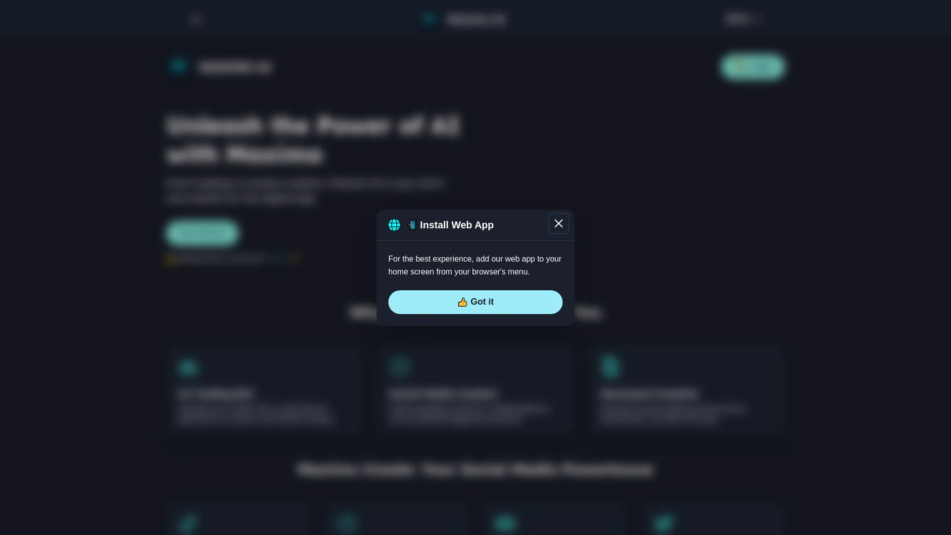 Maximo AI screenshot