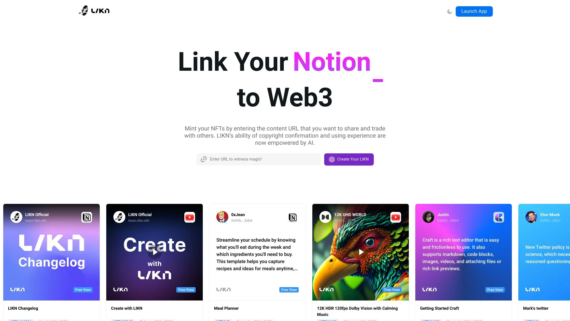 LIKN - 将您的内容链接到Web3 screenshot