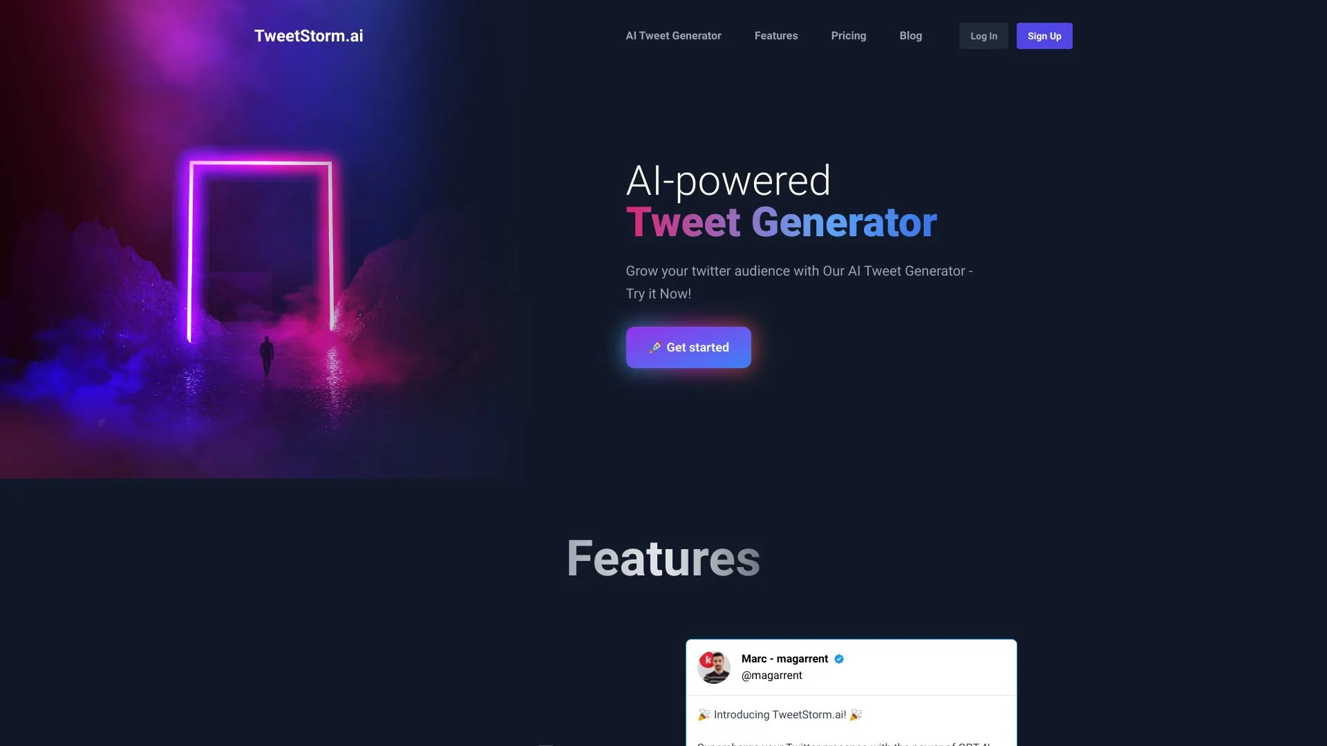 TweetStorm.ai - 基於AI的推文生成器 screenshot