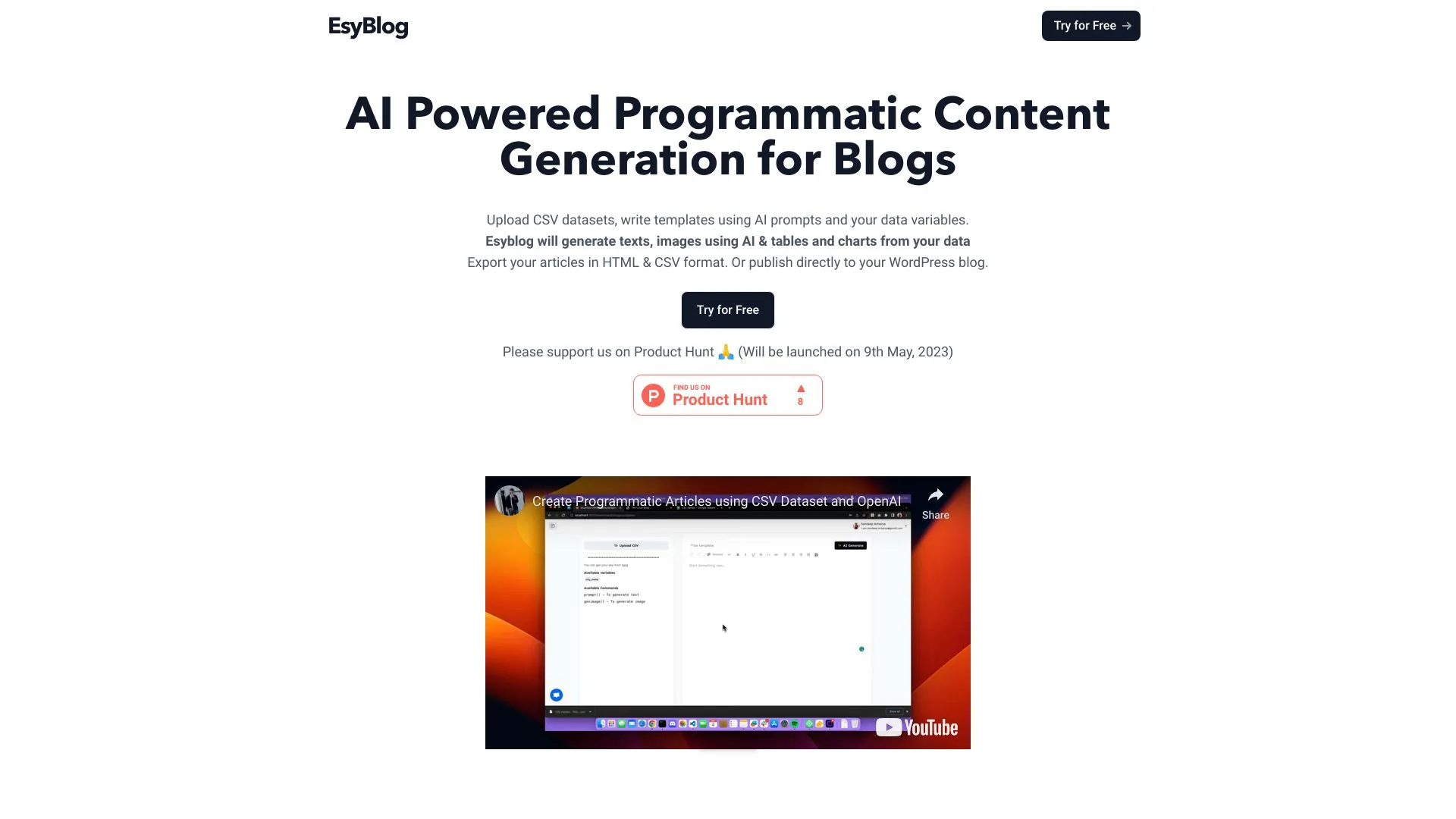 EsyBlog screenshot