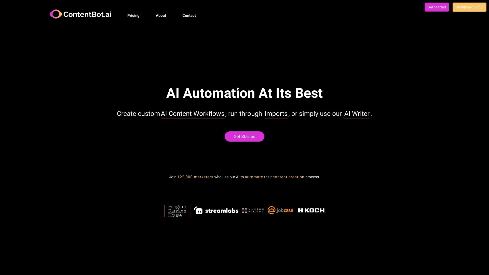 ContentBot - AI内容自动化和工作流 screenshot