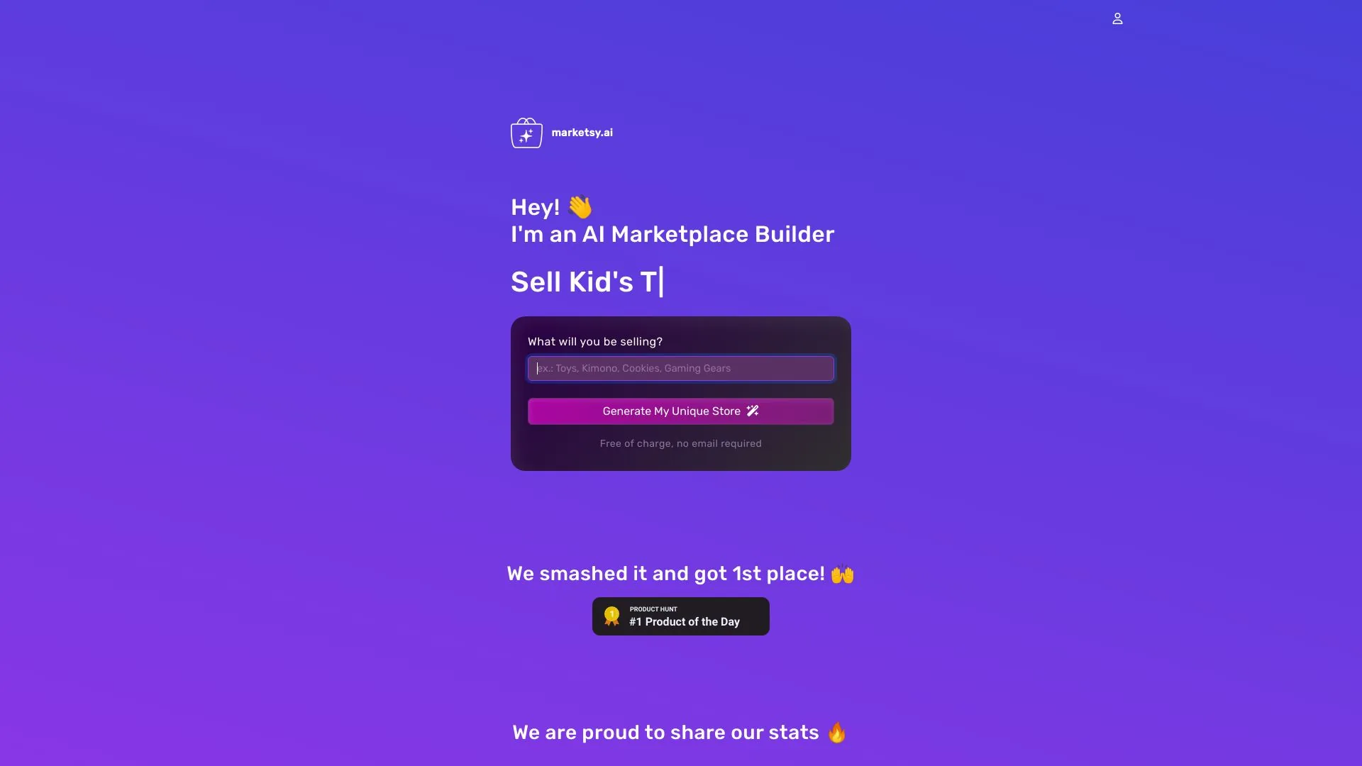 Marketsy.ai screenshot