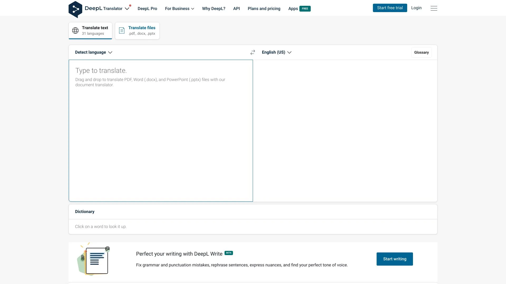 DeepL screenshot