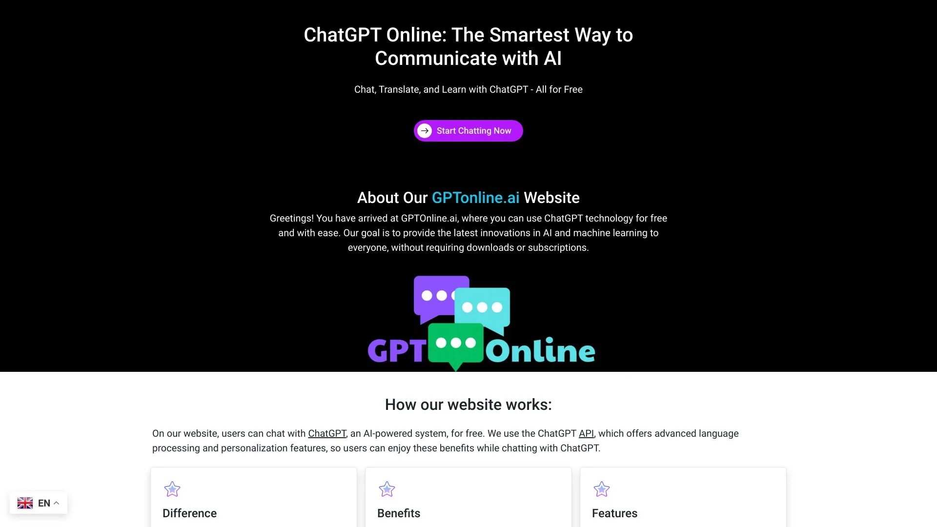 ChatGPT Online screenshot