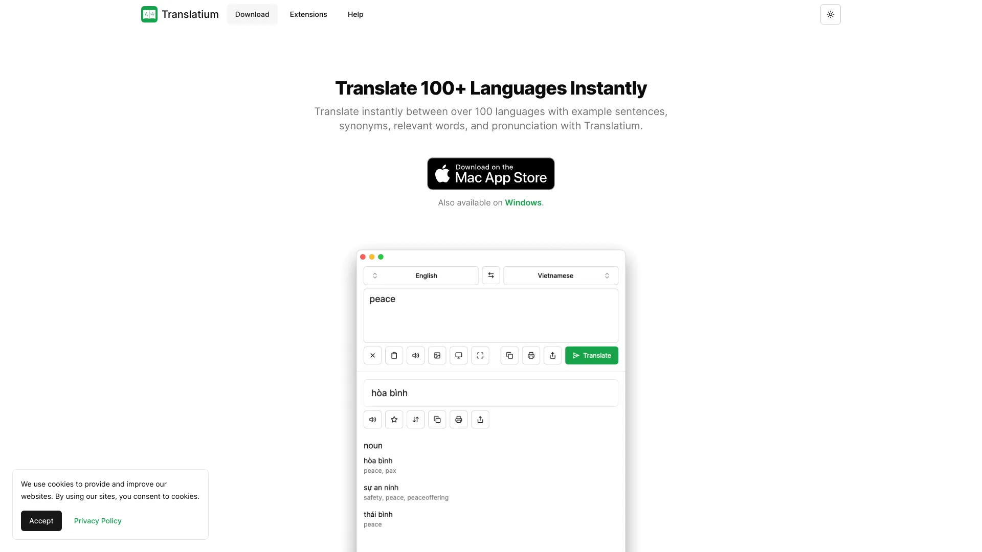 Translatium screenshot