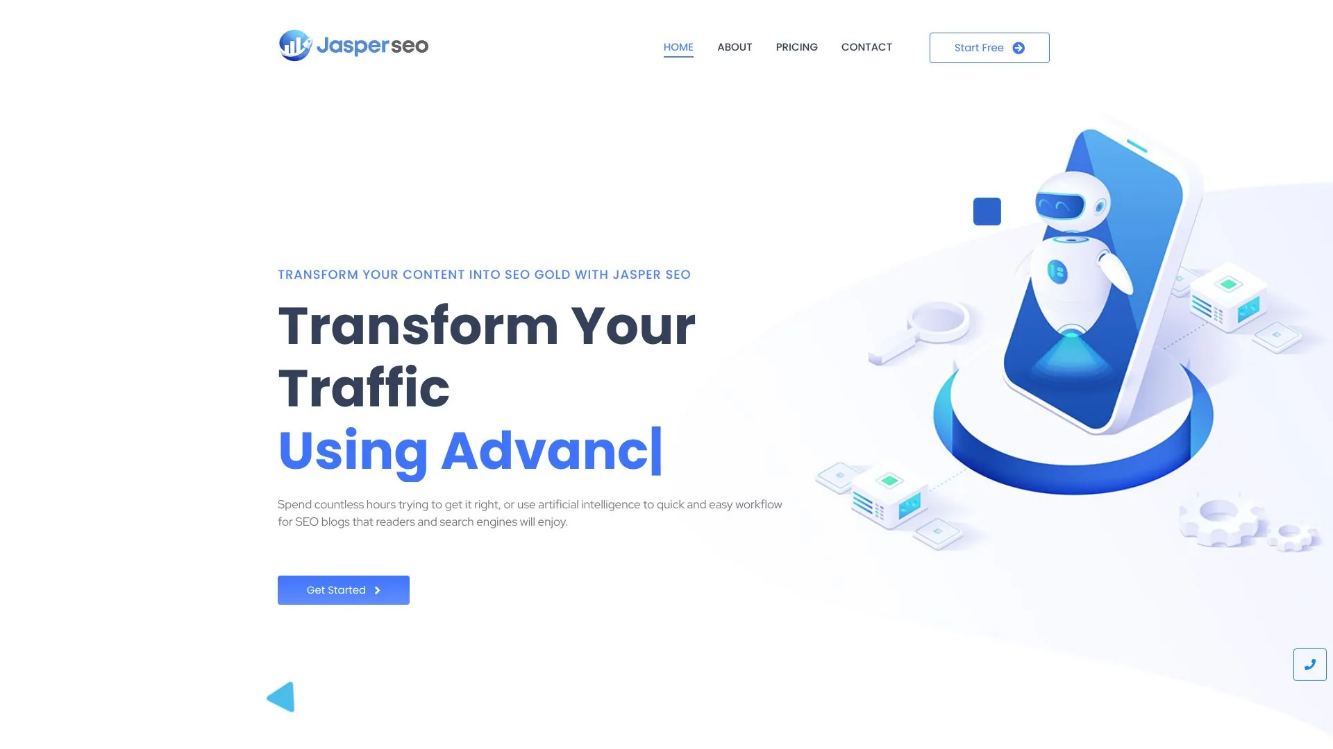 Jasper SEO screenshot