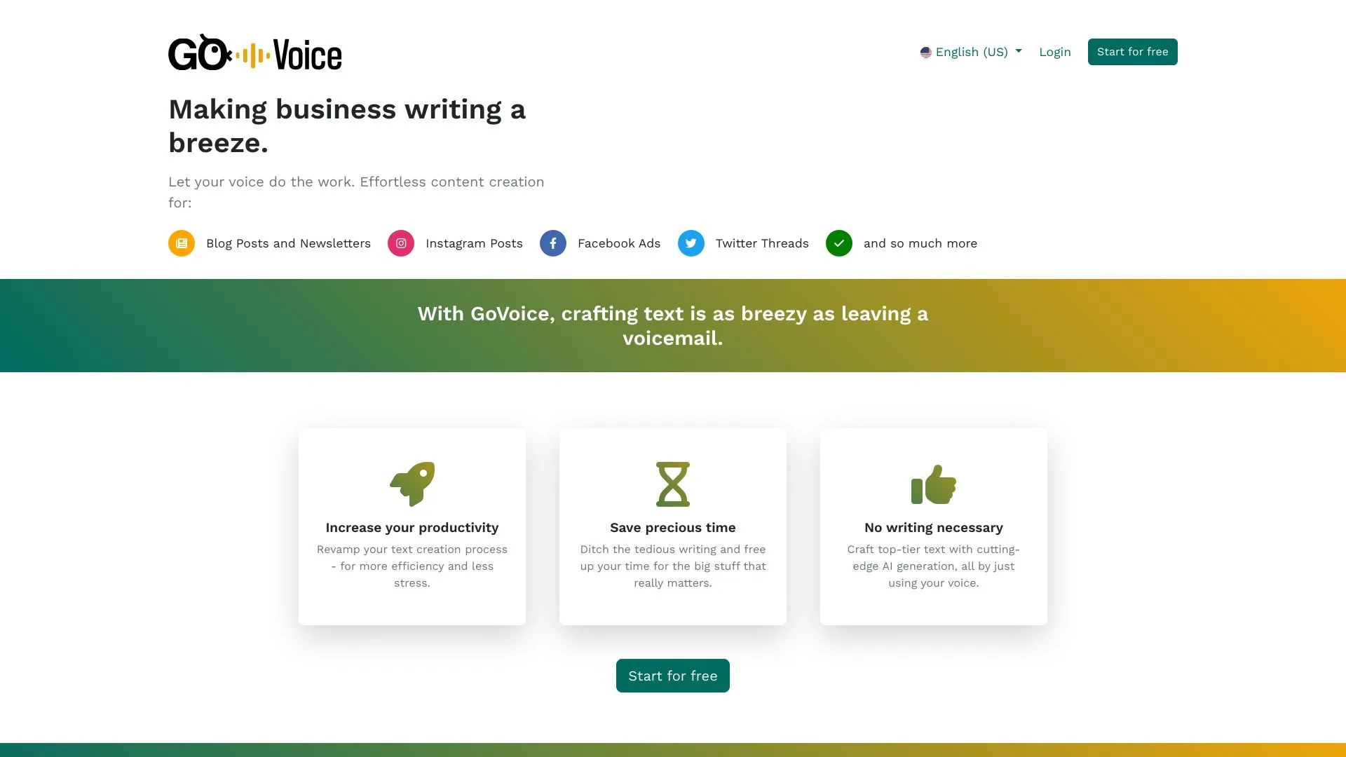 GoVoice screenshot