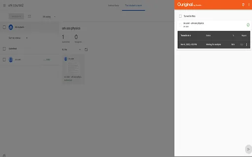 Ouriginal for Google Classroom screenshot