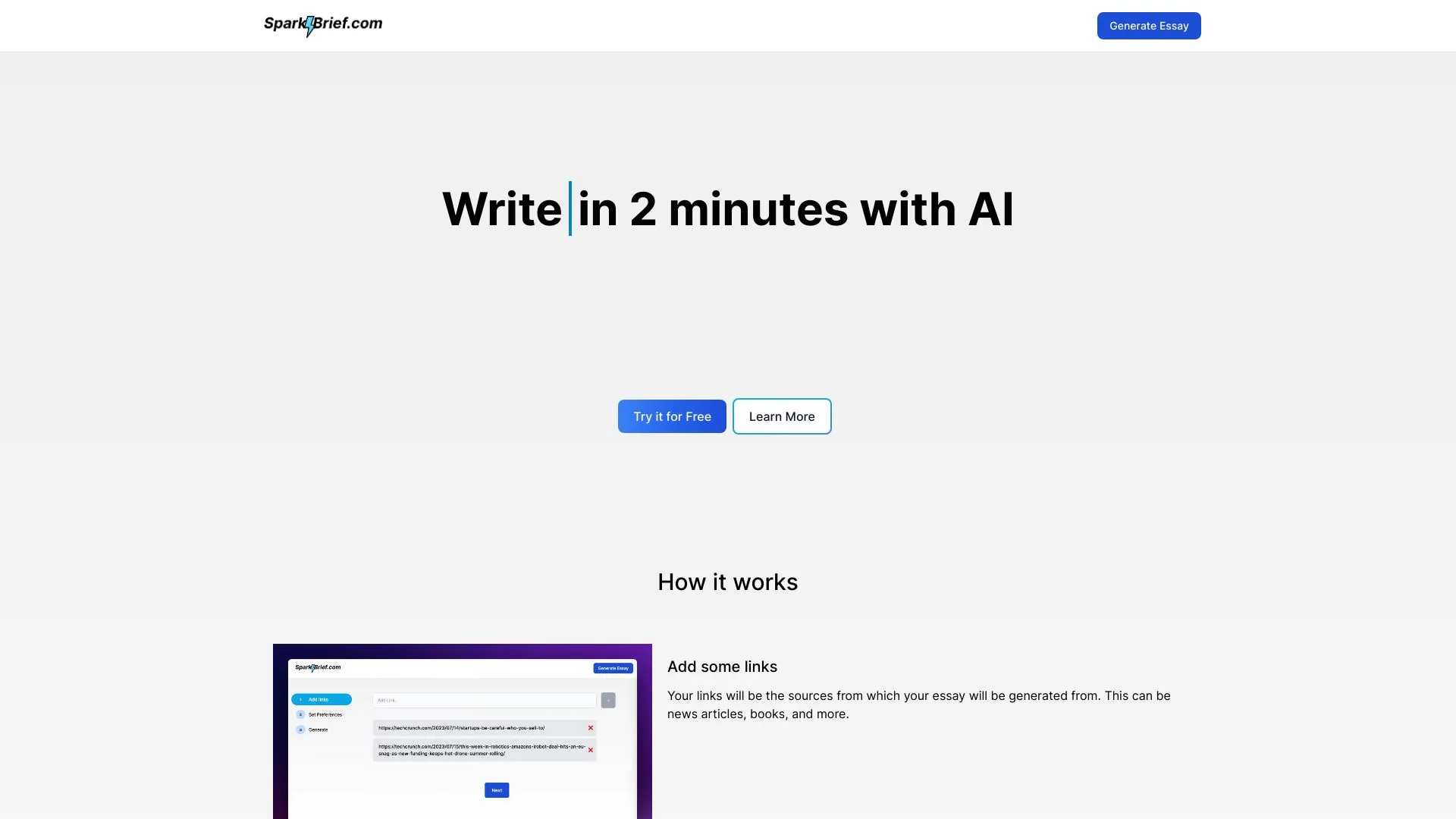 SparkBrief screenshot