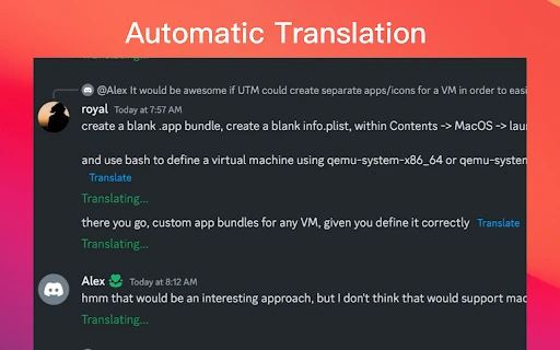 Discord Translate screenshot