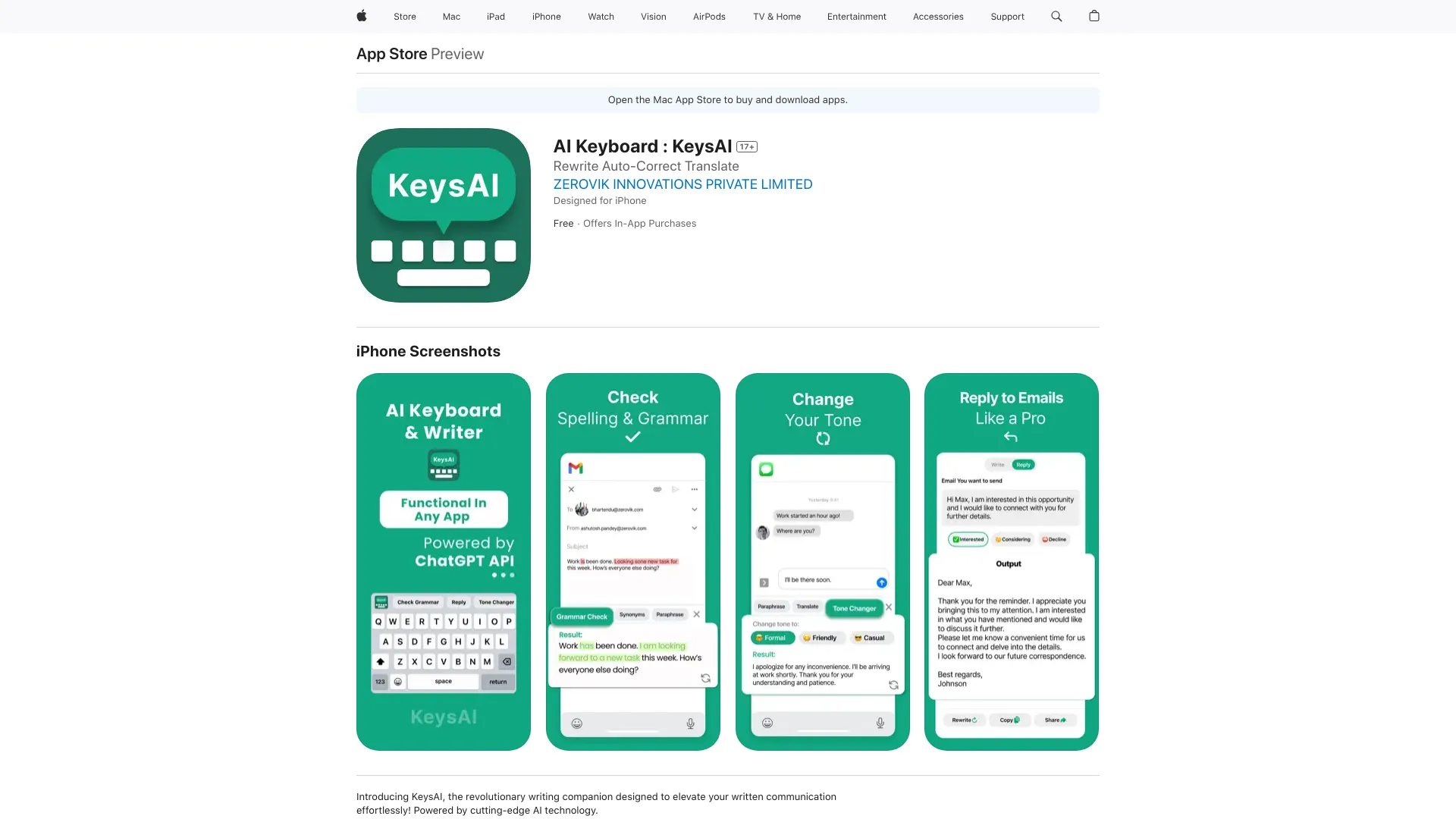 KeysAI screenshot