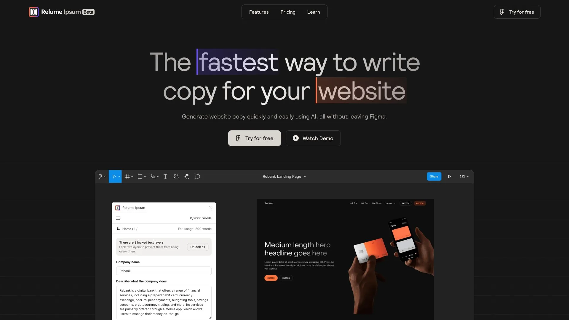 Relume Ipsum screenshot