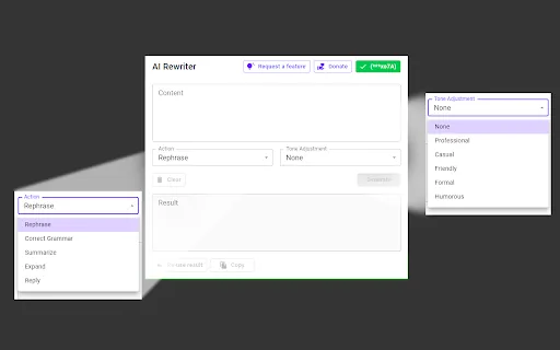 AI Rewriter screenshot