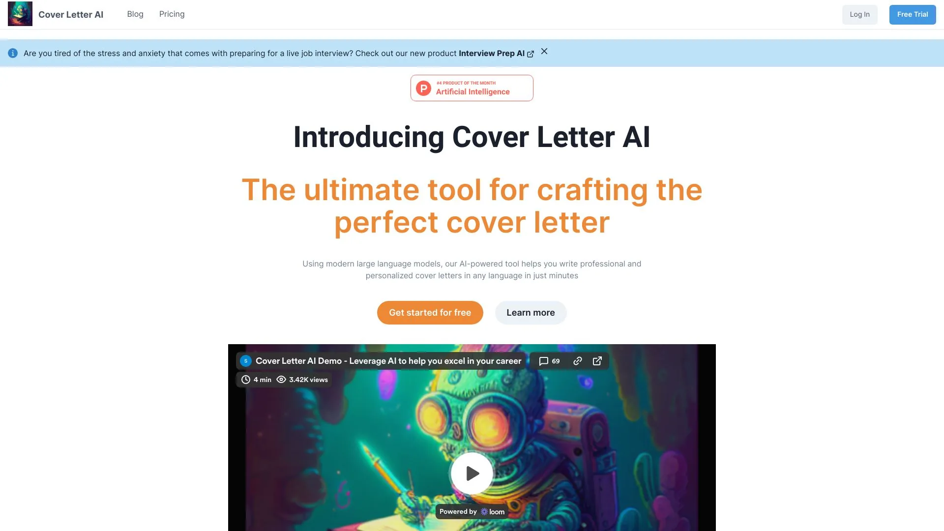 Cover Letter AI screenshot