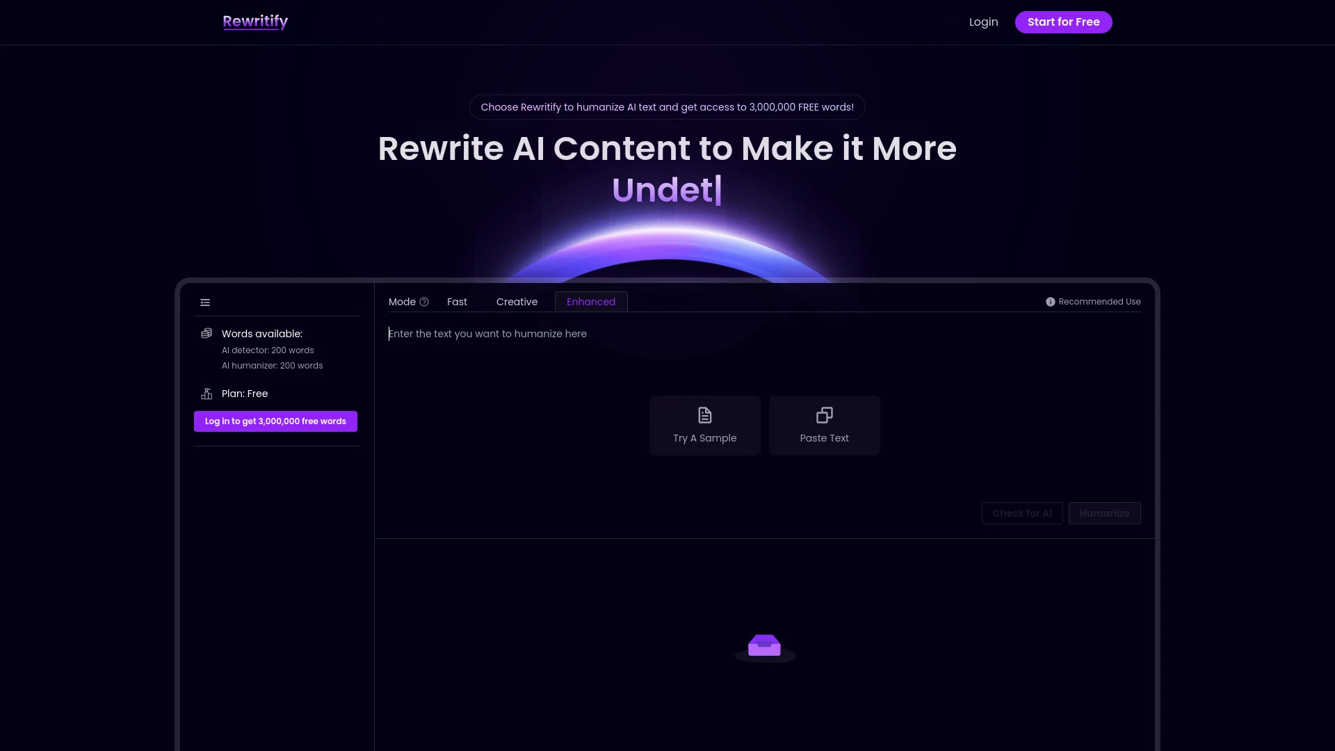 Rewritify: Undetectable AI Rewriter screenshot