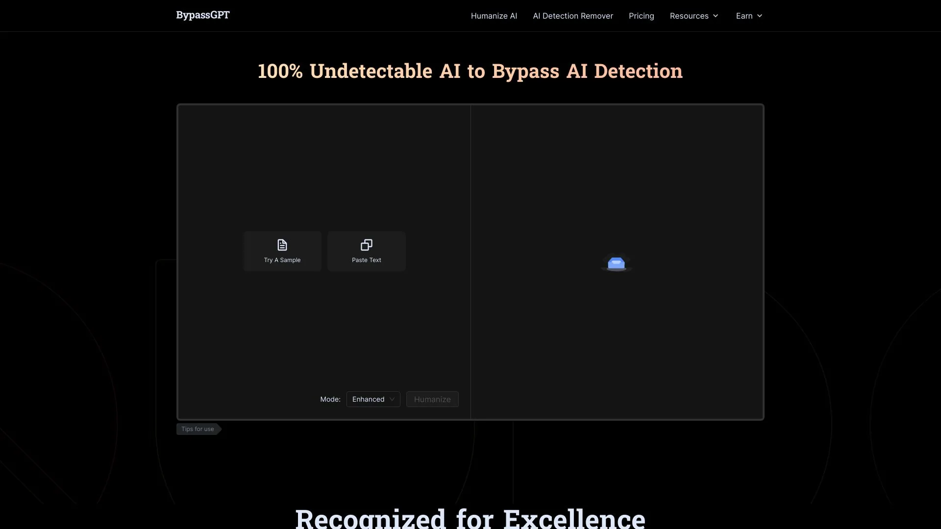 BypassGPT screenshot