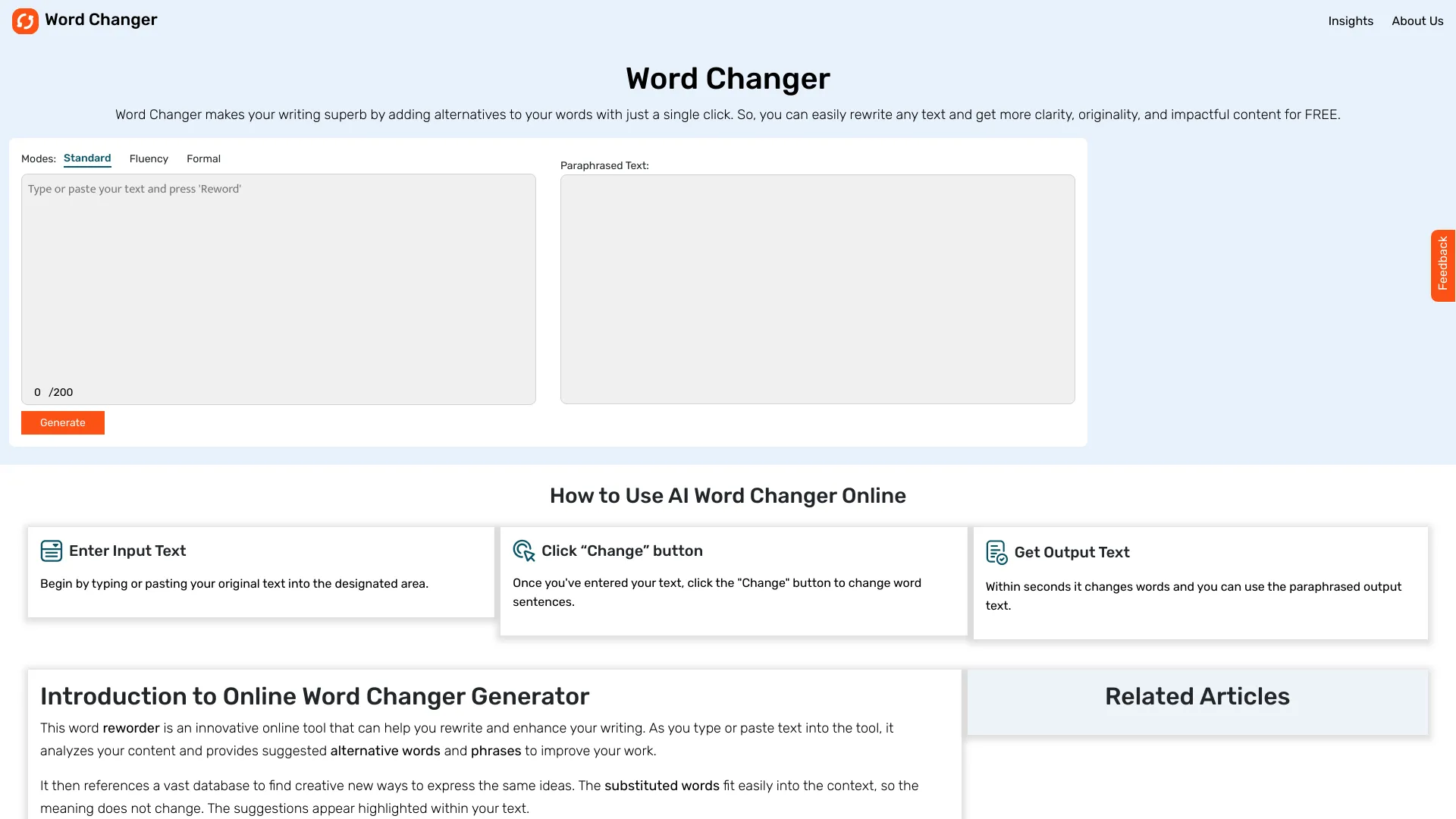 Word Changer screenshot