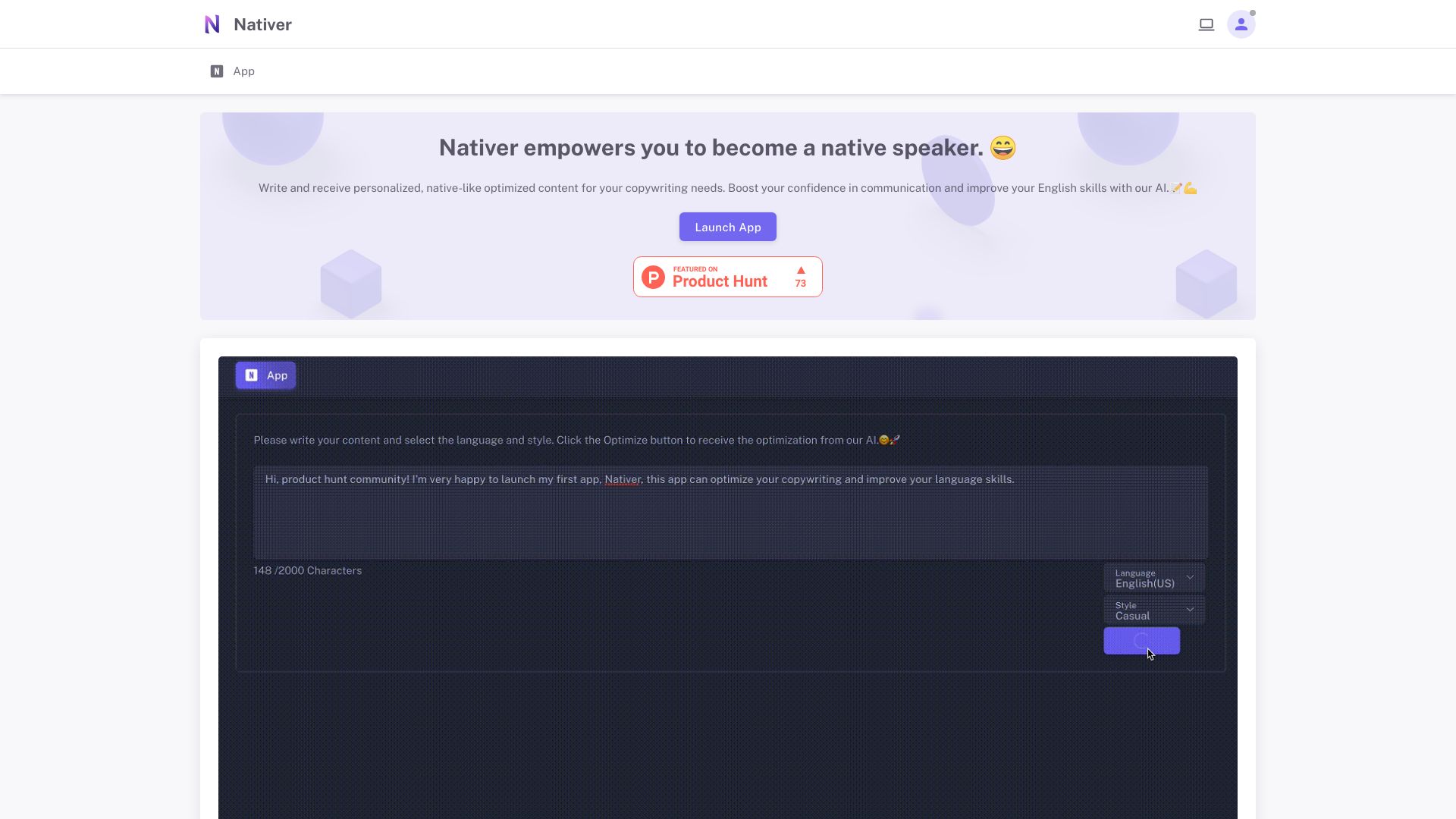 Nativer screenshot