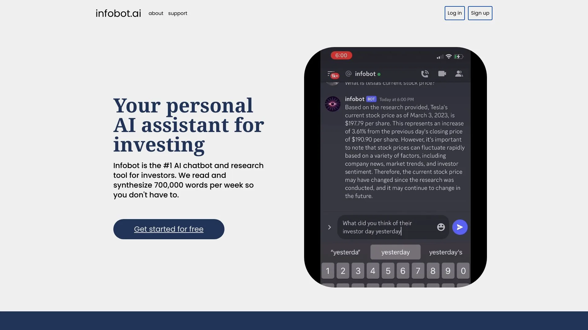 InfoBot.ai screenshot