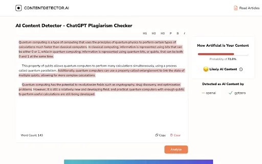 ContentDetector.AI screenshot