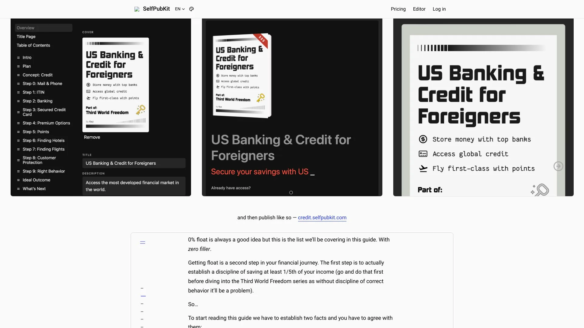 SelfPubKit screenshot