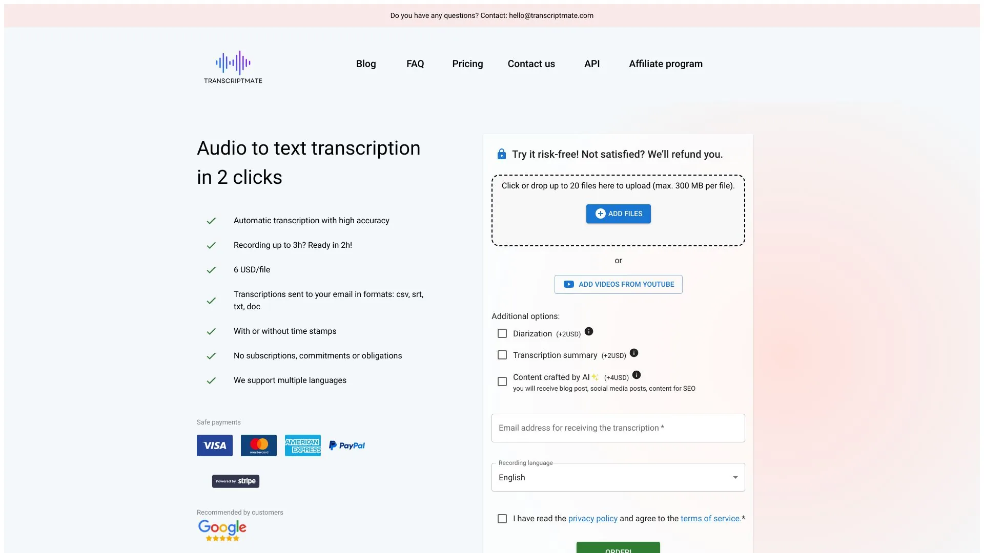 Transcriptmate screenshot