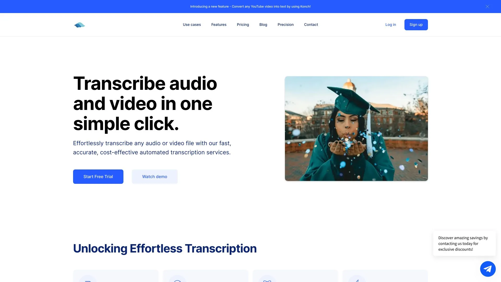 Konch | Automated Transcription Platform screenshot