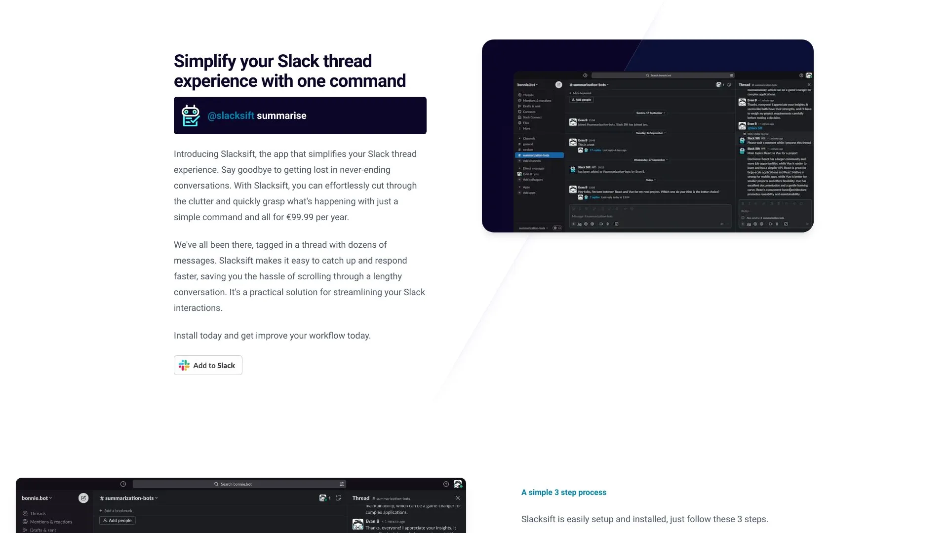 Slacksift screenshot