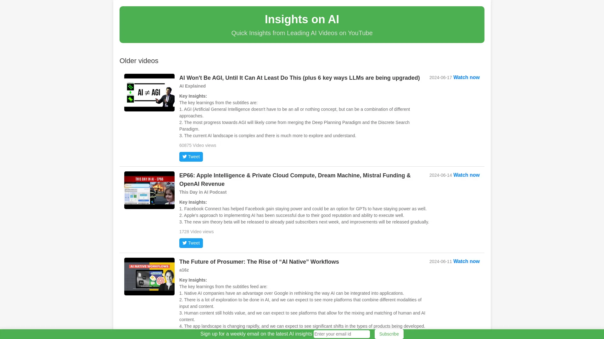 Insights Tube screenshot