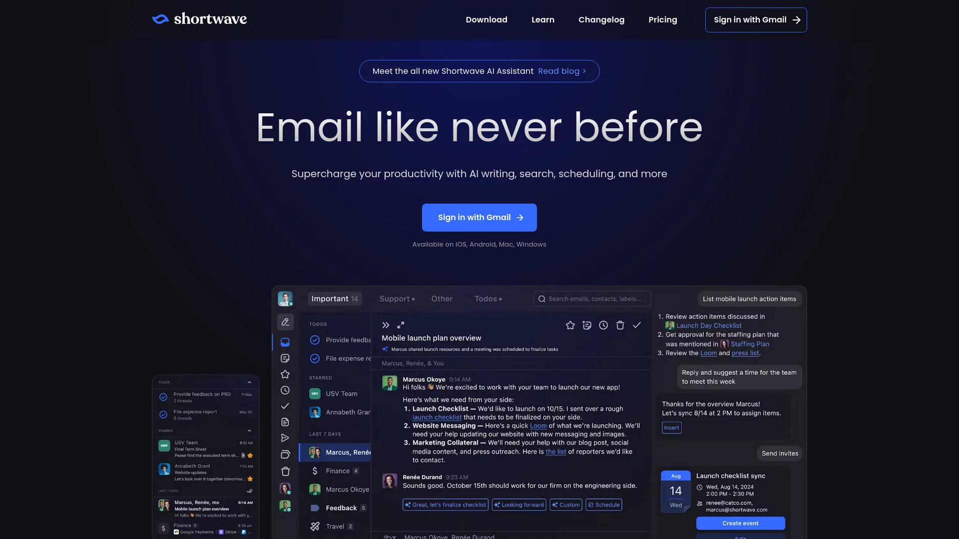 Shortwave AI Email Assistant screenshot