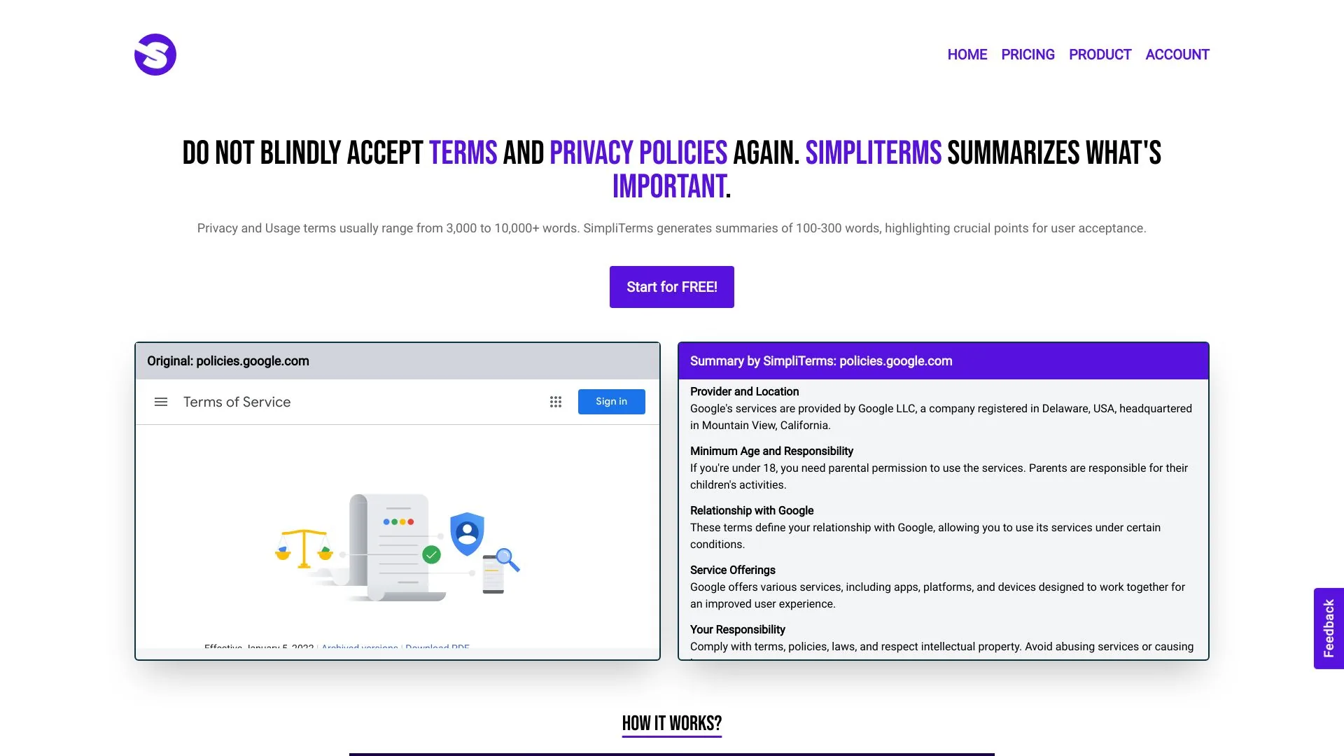SimpliTerms screenshot