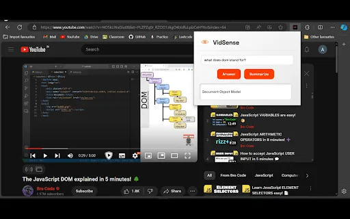 VidSense screenshot