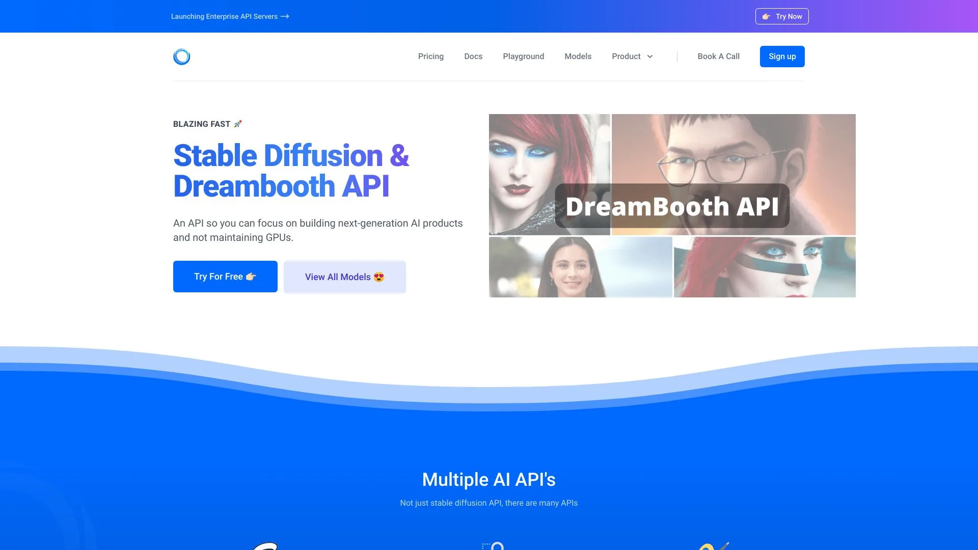 稳定扩散和Dreambooth API screenshot